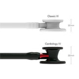 3M Littmann Cardiology IV Stethoscope, Black Chestpiece, Black Tube, Red Stem & Black Headset. MPN: 6200 - Image 4