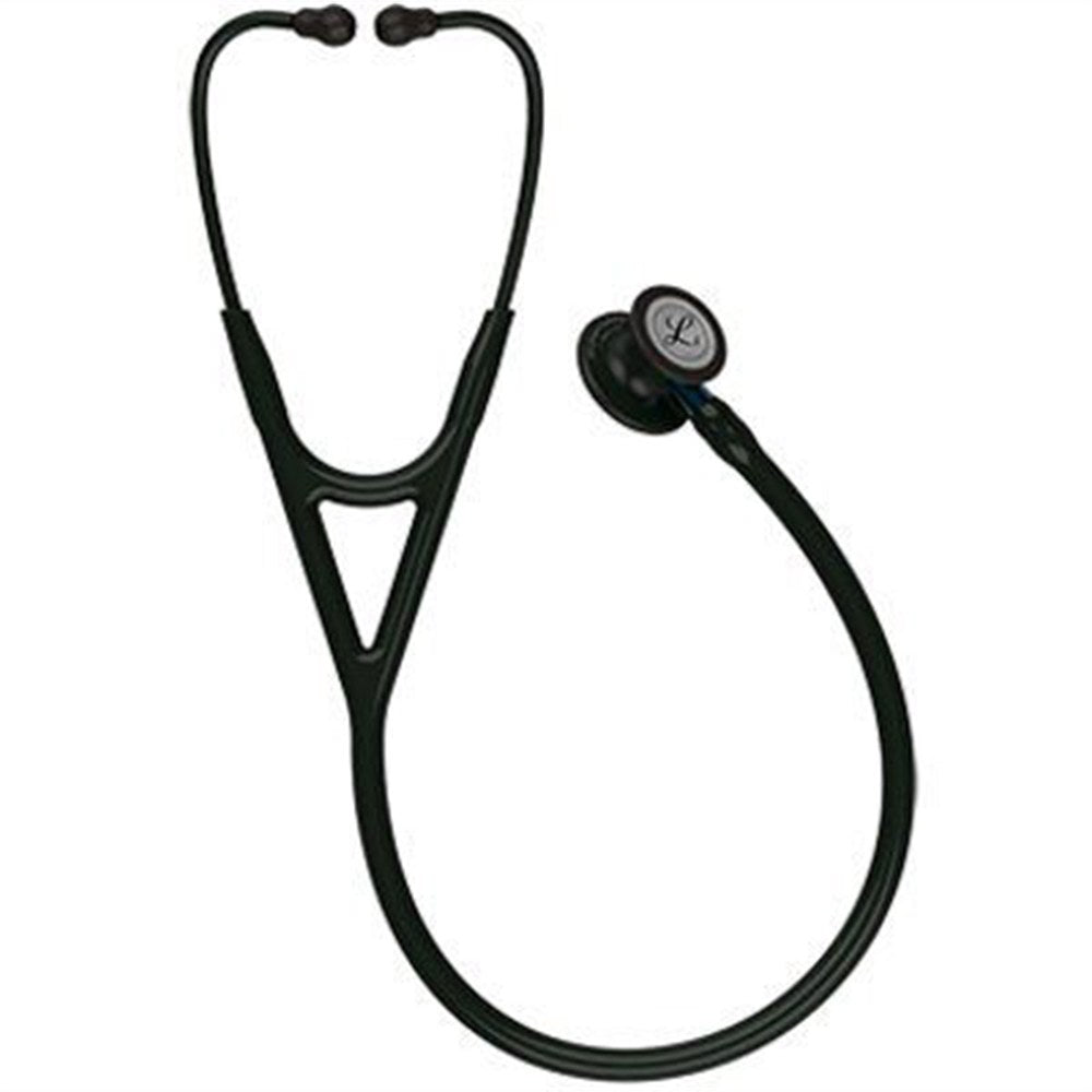 3M Littmann Cardiology IV Stethoscope, Black Chestpiece, Black Tube, Blue Stem & Black Headset. MPN: 6201 - Image 3