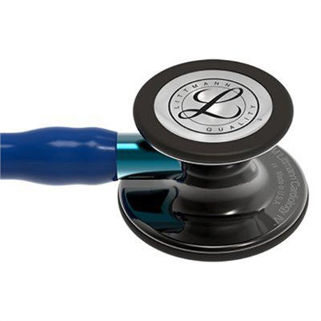 3M Littmann Cardiology IV Stethoscope, High Polish Smoke Chestpiece, Navy Tube, Blue Stem & Black Headset. MPN: 6202 - Image 2