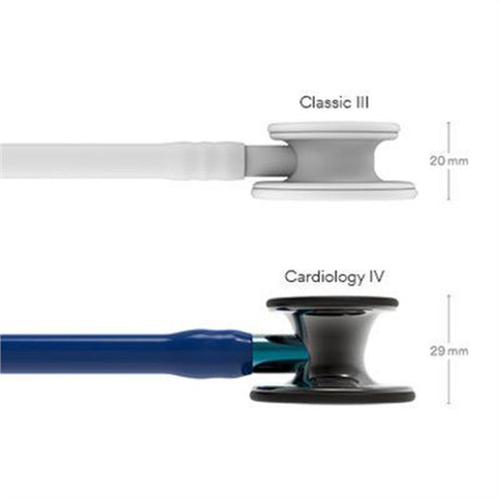 3M Littmann Cardiology IV Stethoscope, High Polish Smoke Chestpiece, Navy Tube, Blue Stem & Black Headset. MPN: 6202 - Image 4