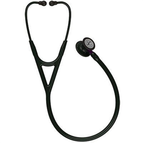 3M Littmann Cardiology IV Stethoscope, Black Chestpiece, Black Tube, Violet Stem & Black Headset. MPN: 6203 - Image 3