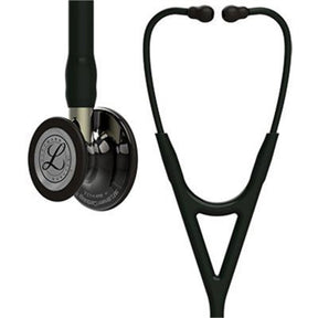 3M Littmann Cardiology IV Stethoscope, High Polish Smoke Chestpiece, Black Tube, Champagne Stem & Black Headset. MPN: 6204