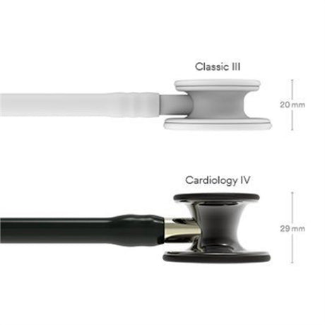 3M Littmann Cardiology IV Stethoscope, High Polish Smoke Chestpiece, Black Tube, Champagne Stem & Black Headset. MPN: 6204 - Image 4