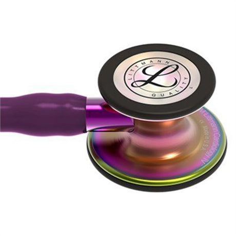 3M Littmann Cardiology IV Stethoscope, Rainbow Chestpiece, Plum Tube, Violet Stem & Black Headset. MPN: 6205 - Image 2