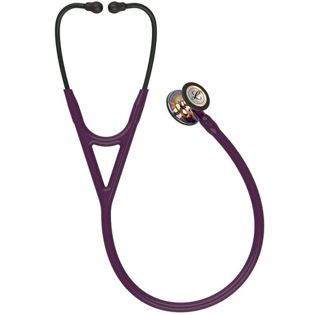 3M Littmann Cardiology IV Stethoscope, High Polish Rainbow Chestpiece, Plum Tube, Violet Stem & Black Headset. MPN: 6239 - Image 3