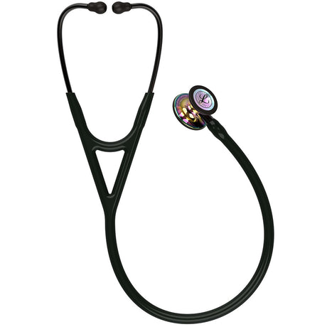 3M Littmann Cardiology IV Stethoscope, High Polish Rainbow Chestpiece, Black Tube, Smoke Stem, Smoke Headset. MPN: 6240 - Image 3