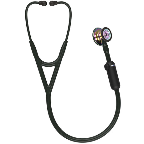3M Littmann 8570 CORE Digital Stethoscope, High Polish Rainbow Chestpiece, Black Tube, Stem and Headset, 27". MPN: 8570 - Image 2