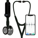 3M Littmann 8890 CORE Digital Stethoscope, Mirror Chestpiece, Black Tube, Stem and Headset, 27". MPN: 8890