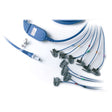 Patient Cable for Quinton Q-Stress or Burdick HeartStride, AHA 43", pinch connection. MPN: 60-00184-01