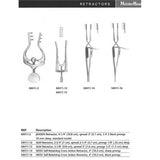 MeisterHand HEISS Self-Retaining Cross Action Retractor, 4" (102mm), Sharp Prongs. MPN: MH11-14 - Image 2