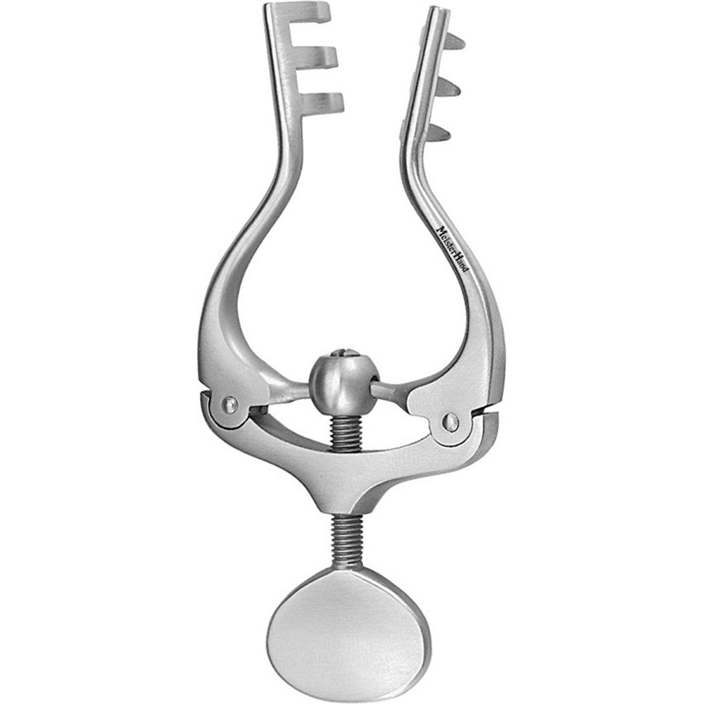 MeisterHand JANSEN Retractor, 4" (10 cm), spread 2-1/8" (5.5 cm), 3 X 3 blunt prongs 10 mm deep, standard model. MPN: MH11-2
