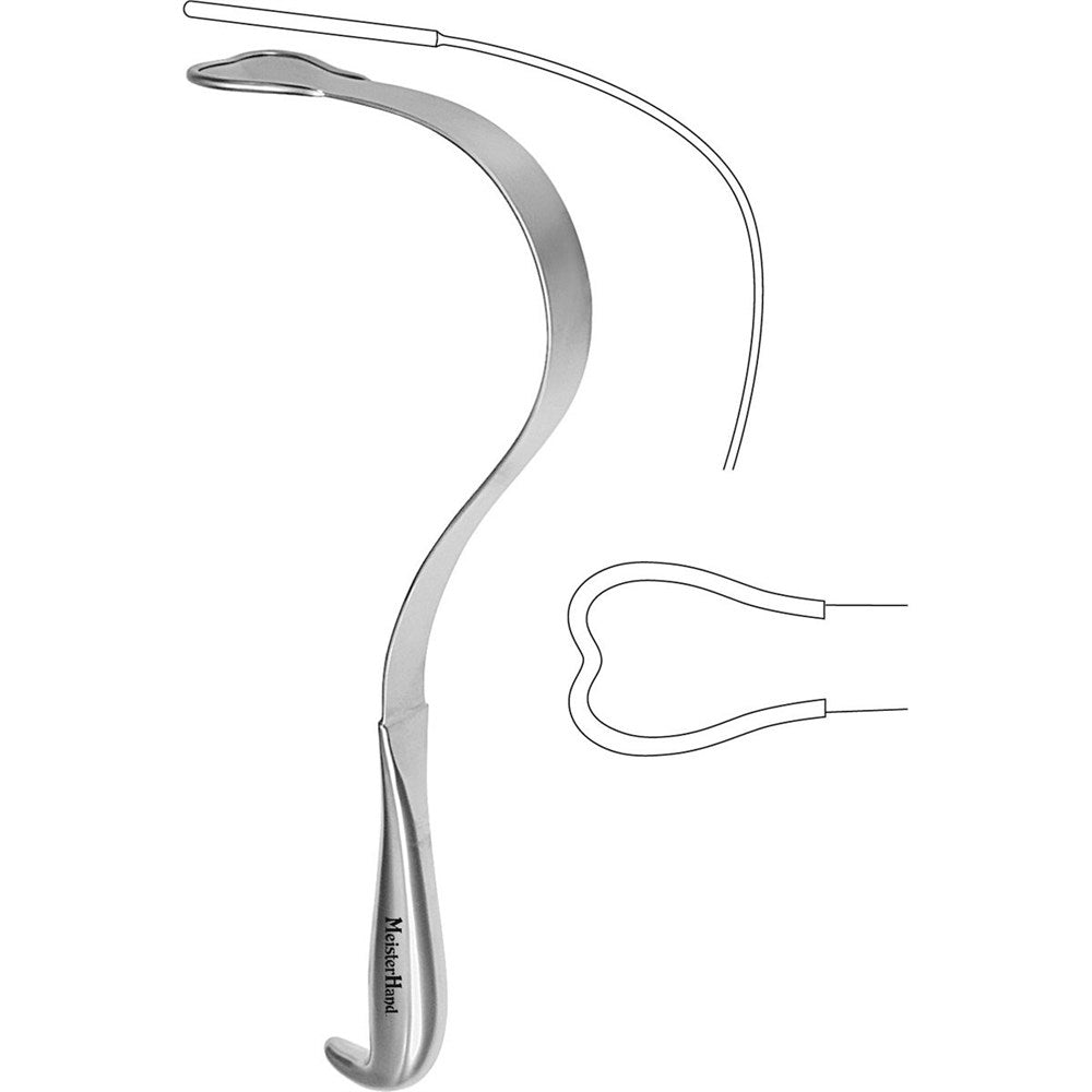 MeisterHand HARRINGTON Retractor, 12-1/2" (31.8 cm), blade 1-1/2" (3.8 cm) wide. MPN: MH11-316