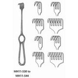 MeisterHand VOLKMAN Retractor, 8-1/2" (21.6 cm), 6 prongs, sharp, ring handle. MPN: MH11-536