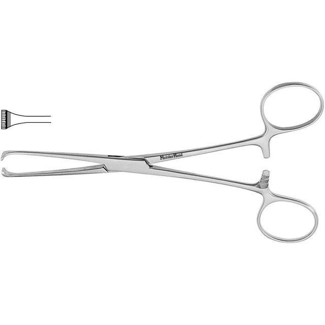 MeisterHand BOYS-ALLIS Tissue Forceps, 6" (15.2 cm), 5 X 6 teeth, heavy pattern. MPN: MH16-31