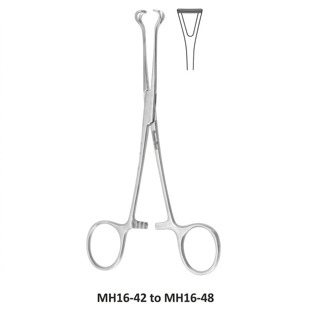 MeisterHand BABCOCK Intestinal Tissue Forceps, 8-1/4" (210mm), jaw width 12mm. MPN: MH16-46