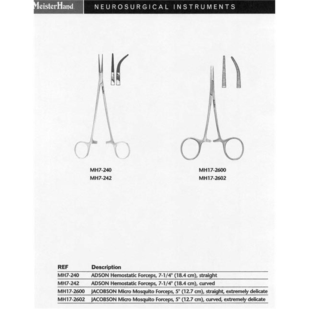 MeisterHand JACOBSON Micro Mosquito Forceps, straight, extremely delicate. MPN: MH17-2600 - Image 6