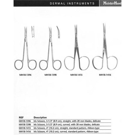 MeisterHand Iris Scissors, 3-1/2" (8.9 cm), straight, with 20 mm blades, delicate. MPN: MH18-1396 - Image 5