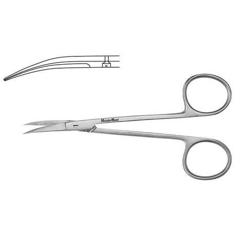 MeisterHand Iris Scissors, 3-1/2" (89mm), curved, with 25mm blades, delicate. MPN: MH18-1398