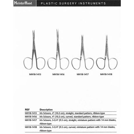 MeisterHand Iris Scissors, 4" (10.2 cm), curved, standard pattern, ribbon-type. MPN: MH18-1416 - Image 4