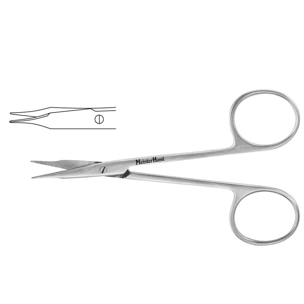 MeisterHand STEVENS Tenotomy Scissors, 4-1/8" (105mm), Curved, Short Blades, Blunt-Blunt Points. MPN: MH18-1466