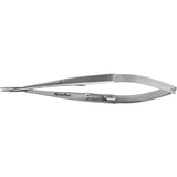 MeisterHand Castroviejo Needle Holder, 5½" (14 cm), Straight, Smooth Jaws, with Lock, Flat Serrated Handles. MPN: MH18-1828