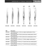 MeisterHand Eye Dressing Forceps, 3-7/8" (99mm), curved, serrated tips. MPN: MH18-784 - Image 2
