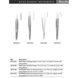 MeisterHand BONN Micro Suturing Forceps, 2-3/4" (71mm), 1 X 2 teeth, 0.3mm wide tip, with tying platform. MPN: MH18-835 - Image 3