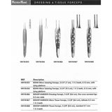 MeisterHand BISHOP-HARMON Dressing Forceps, 3-3/8" (86mm), standard, 1.0mm wide, 1 X 2 teeth. MPN: MH18-868 - Image 2
