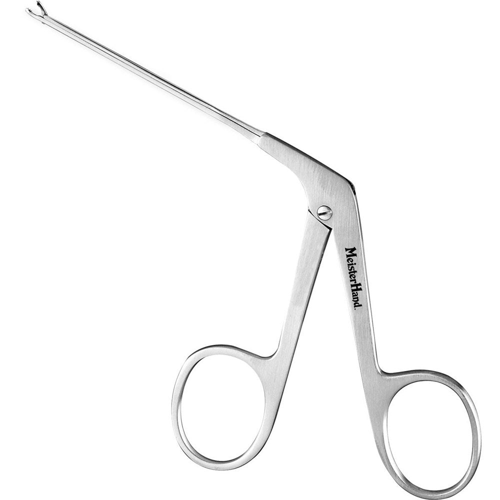MeisterHand Micro Ear Forceps, 3-1/4" (84mm) shaft, oval cup jaws, 1.4mm wide, Alligator Type. MPN: MH19-2110