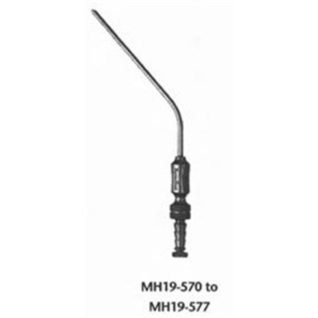 MeisterHand FRAZIER Suction Tube, 7" (175mm), 12 French (4mm), angled, with finger cut-off. MPN: MH19-577