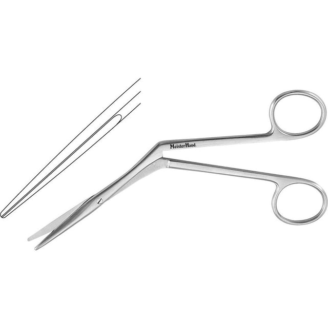 MeisterHand KNIGHT Nasal Scissors, 6-3/4" (17.1 cm), angled on side, standard pattern. MPN: MH20-160