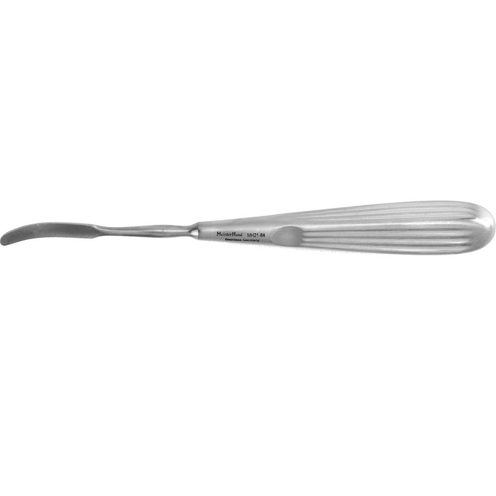 MeisterHand JOSEPH Periosteal Elevator, 7" (176mm), strong curve, 6.5mm wide blade. MPN: MH21-64