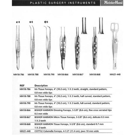MeisterHand COTTLE Columella Forceps, 4-1/2" (11.4 cm), jaws 10 mm wide. MPN: MH21-440 - Image 2