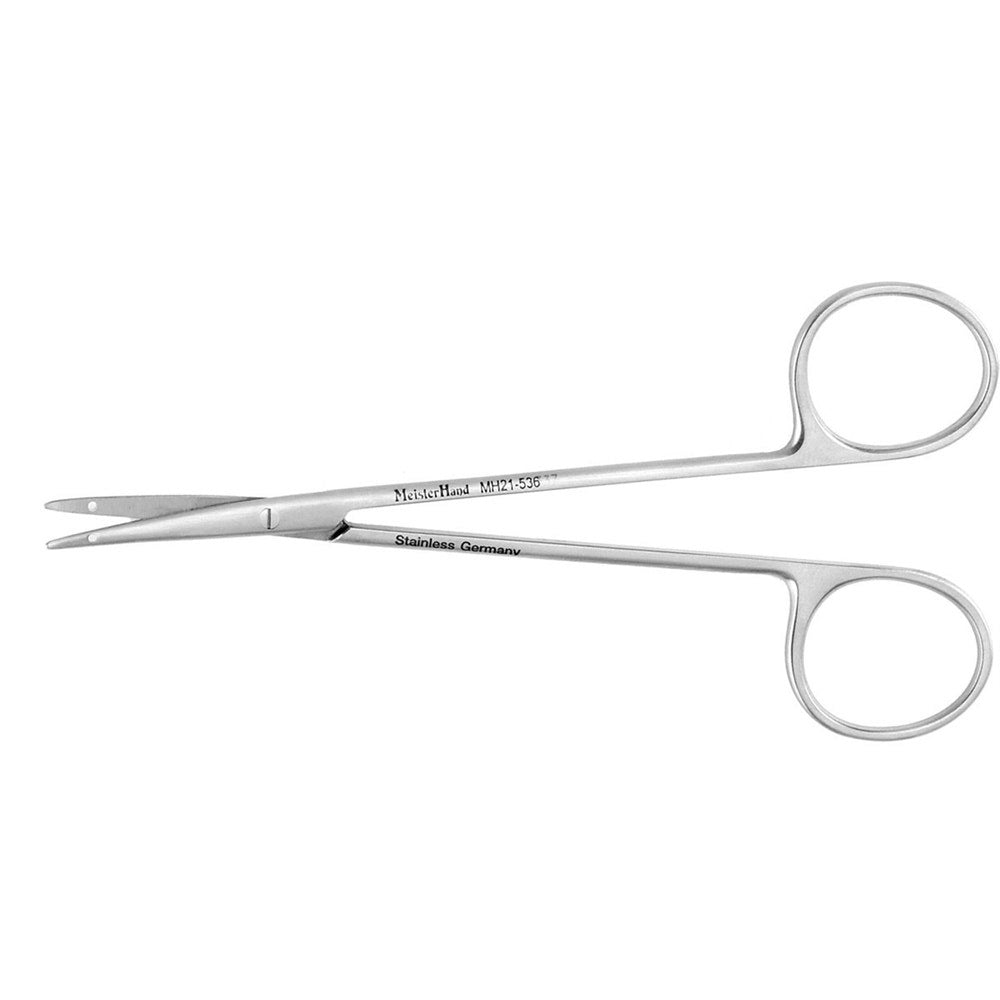 MeisterHand LITTLER Suture Carrying Scissors, 4-5/8" (11.8 cm), suture hole In blades, curved. MPN: MH21-536