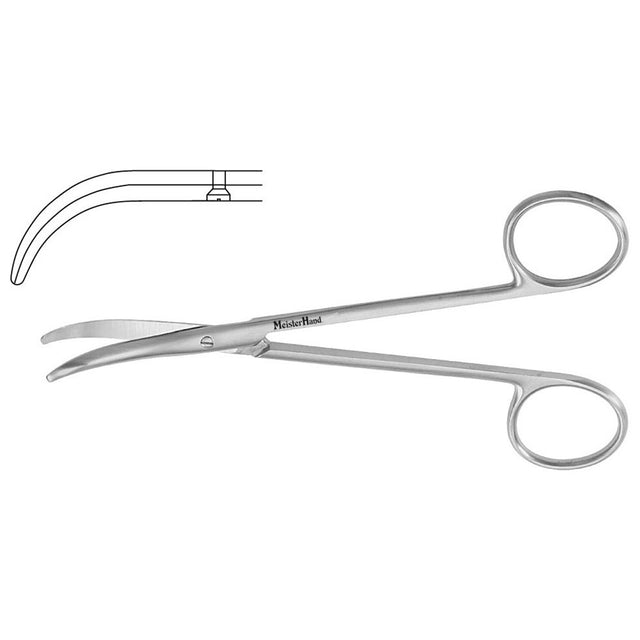 MeisterHand FOMON Lower Lateral Scissors, full curve. MPN: MH21-602