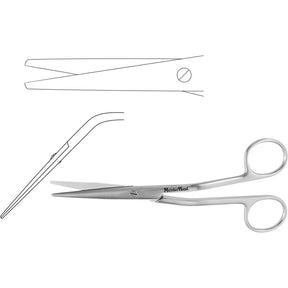MeisterHand COTTLE Dorsal Scissors, 6-1/2" (16.5 cm), heavy pattern with rounded blades, angular shank. MPN: MH21-610