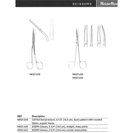 MeisterHand JOSEPH Scissors, 5-3/4" (14.6 cm), straight. MPN: MH21-630 - Image 2