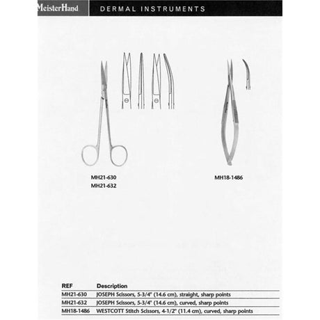 MeisterHand JOSEPH Scissors, 5-3/4" (14.6 cm), curved. MPN: MH21-632 - Image 4
