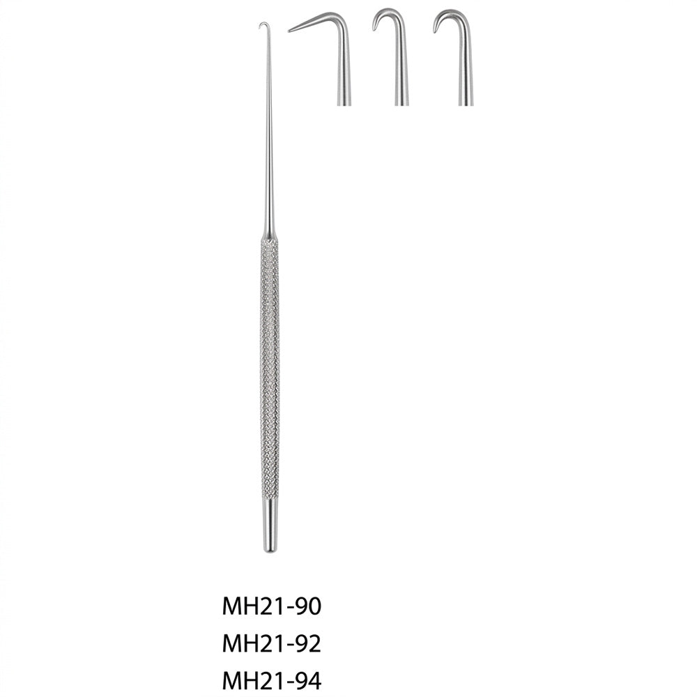 MeisterHand COTTLE Skin Hook, 5-1/2" (14 cm), small, deep curve, serrated handle. MPN: MH21-92