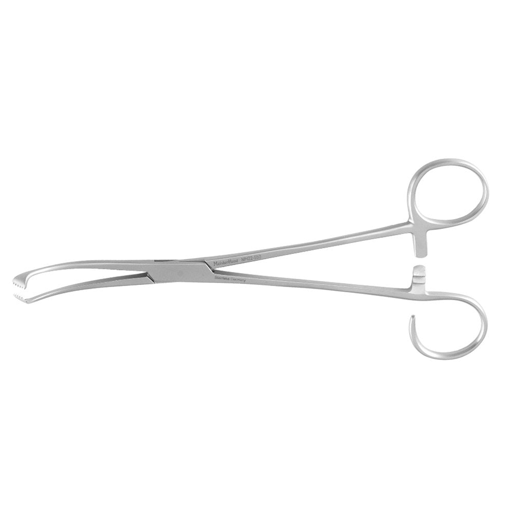 MeisterHand WHITE Tonsil Seizing Forceps, 9-1/2" (24.1 cm), one open ring. MPN: MH22-552