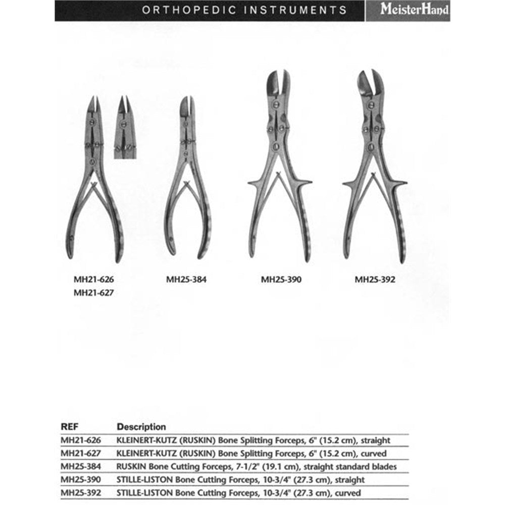 MeisterHand RUSKIN Bone Cutting Forceps, 7-1/2" (19.1 cm), straight standard blades. MPN: MH25-384 - Image 3