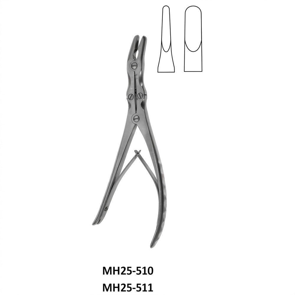 MeisterHand LEKSELL Rongeur, 9-3/4" (250mm), light curve, 8mm x 17mm bite. MPN: MH25-511