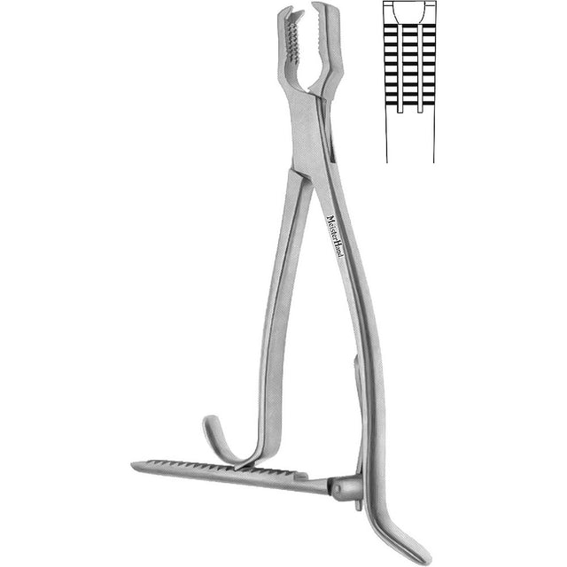 MeisterHand KERN Bone Holding Forceps, 9-1/2" (24.1 cm), standard size, with ratchet. MPN: MH27-4