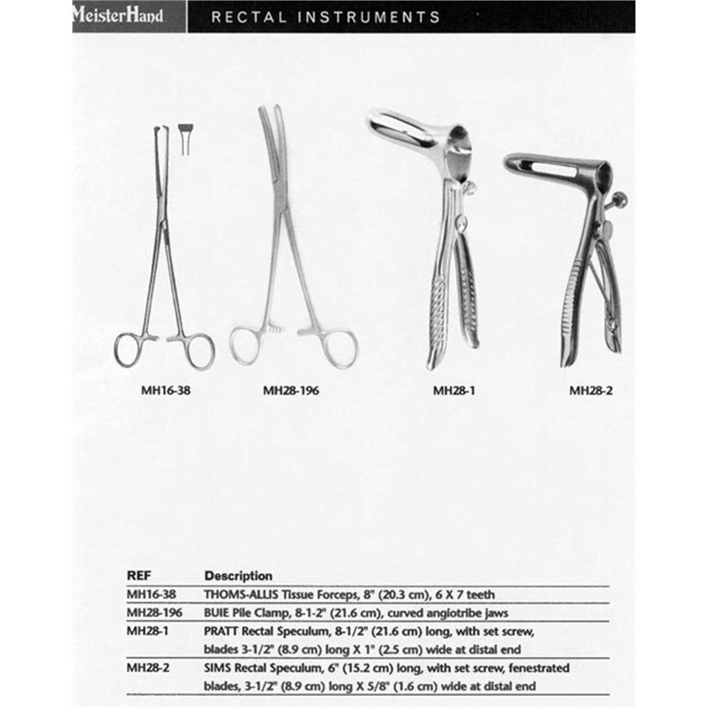 MeisterHand BUIE Pile Clamp, 8 1/2" (21.6 cm), curved angiotribe jaws. MPN: MH28-196 - Image 2