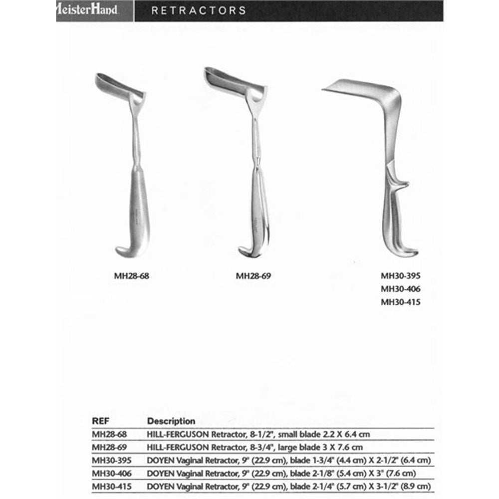 MeisterHand HILL-FERGUSON Retractor, 8-3/4", large blade 3 X 7,6 cm. MPN: MH28-69 - Image 2