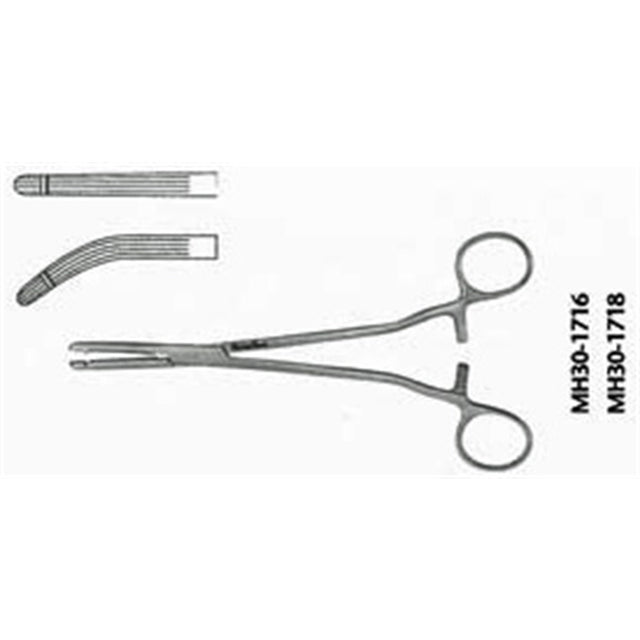 MeisterHand BALLENTINE Hysterectomy Forceps, 8-1/2" (21.6 cm), longitudinal serrations, single tooth, straight. MPN: MH30-1718