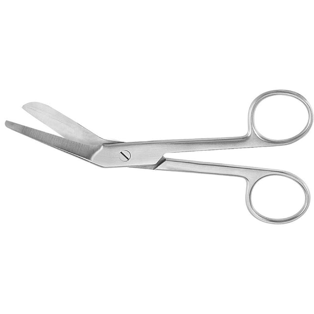 MeisterHand BRAUN Episiotomy Scissors, 5-1/2" (14 cm), angled on side, guarded lower blade. MPN: MH30-2190