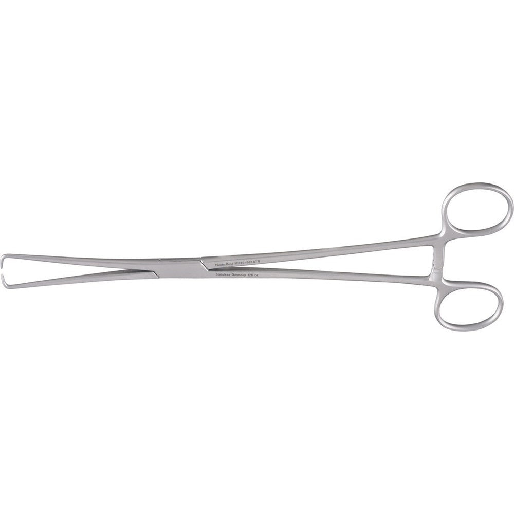 MeisterHand BRAUN Tenaculum Forceps, 10" (25.4cm), straight/aquared jaw with non-overlapping atraumatic tips. MPN: MH30-965ATR