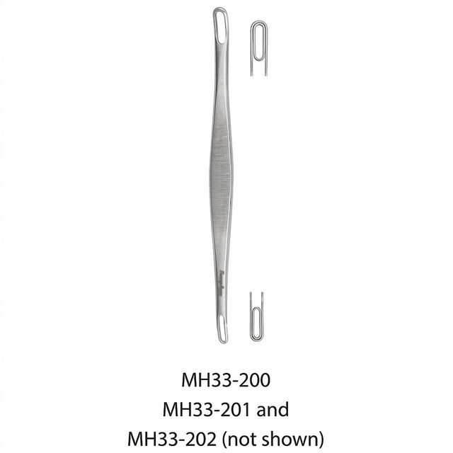 MeisterHand SCHAMBERG Comedone extractor, 3-3/4" (96.5mm), with square loop ends. MPN: MH33-200
