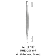 MeisterHand SCHAMBERG Comedone extractor, 3-3/4" (96.5mm), Double-Ended, Standard Pattern, with Crimped Small Loop. MPN: MH33-201